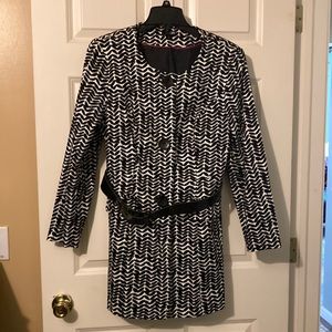Black and white dress coat- large